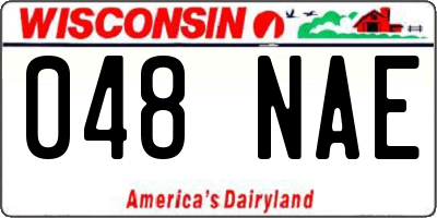 WI license plate 048NAE