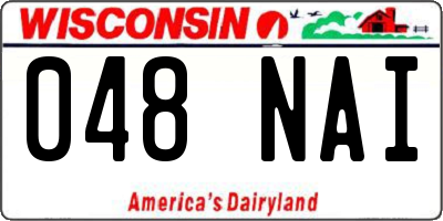 WI license plate 048NAI