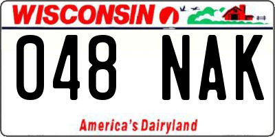 WI license plate 048NAK