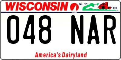 WI license plate 048NAR