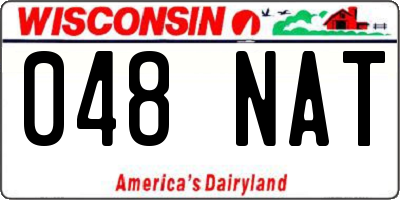 WI license plate 048NAT