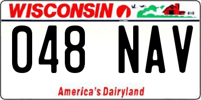 WI license plate 048NAV