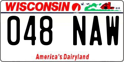 WI license plate 048NAW
