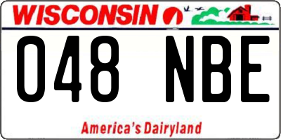 WI license plate 048NBE
