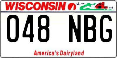 WI license plate 048NBG