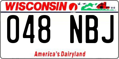 WI license plate 048NBJ