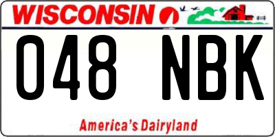 WI license plate 048NBK