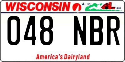 WI license plate 048NBR