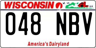 WI license plate 048NBV