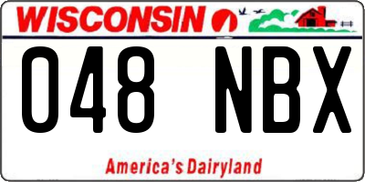 WI license plate 048NBX