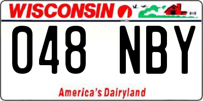 WI license plate 048NBY