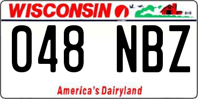 WI license plate 048NBZ