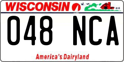WI license plate 048NCA