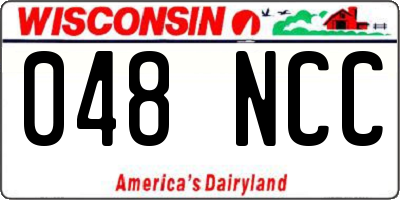 WI license plate 048NCC