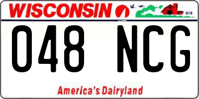 WI license plate 048NCG