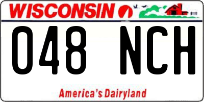 WI license plate 048NCH