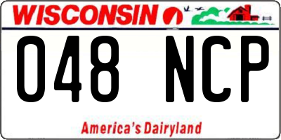 WI license plate 048NCP