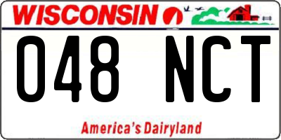WI license plate 048NCT