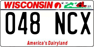 WI license plate 048NCX