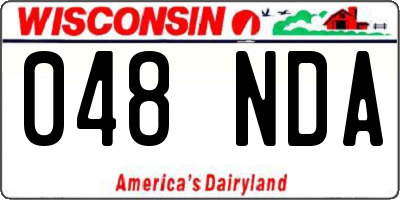 WI license plate 048NDA
