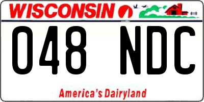 WI license plate 048NDC