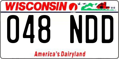 WI license plate 048NDD