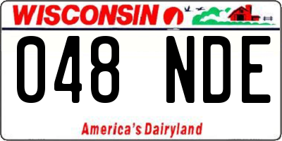 WI license plate 048NDE