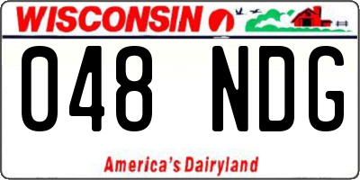 WI license plate 048NDG