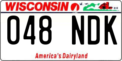 WI license plate 048NDK