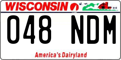 WI license plate 048NDM