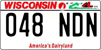 WI license plate 048NDN