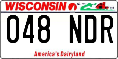WI license plate 048NDR