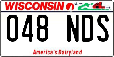 WI license plate 048NDS