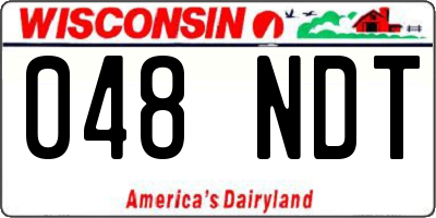 WI license plate 048NDT