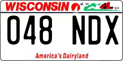 WI license plate 048NDX