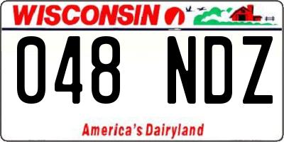 WI license plate 048NDZ