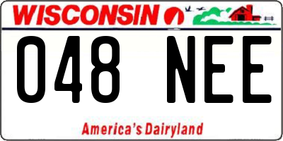 WI license plate 048NEE