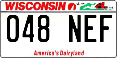 WI license plate 048NEF