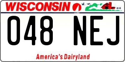 WI license plate 048NEJ