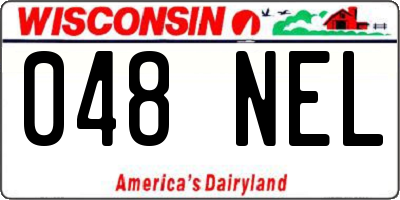 WI license plate 048NEL