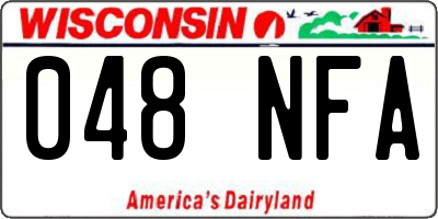 WI license plate 048NFA