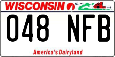 WI license plate 048NFB