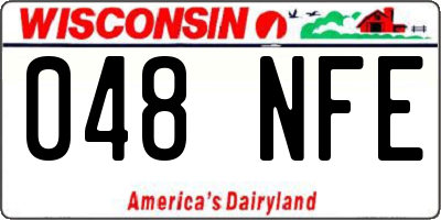 WI license plate 048NFE
