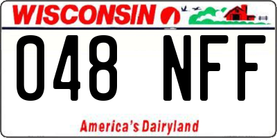 WI license plate 048NFF