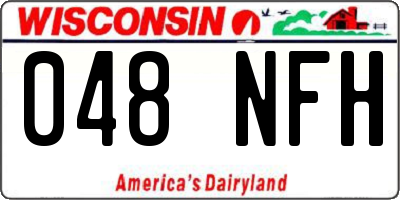 WI license plate 048NFH