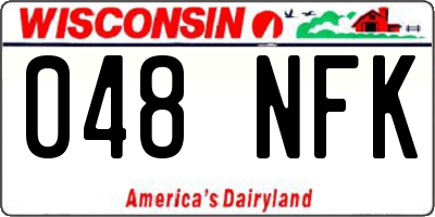 WI license plate 048NFK