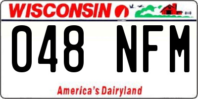 WI license plate 048NFM