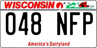 WI license plate 048NFP