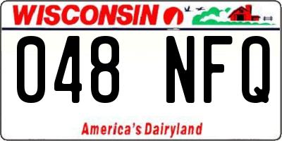 WI license plate 048NFQ