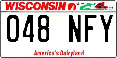 WI license plate 048NFY